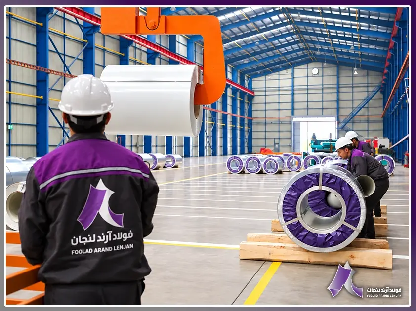 کویل ورق فولادی رنگی فولاد آرند لنجان